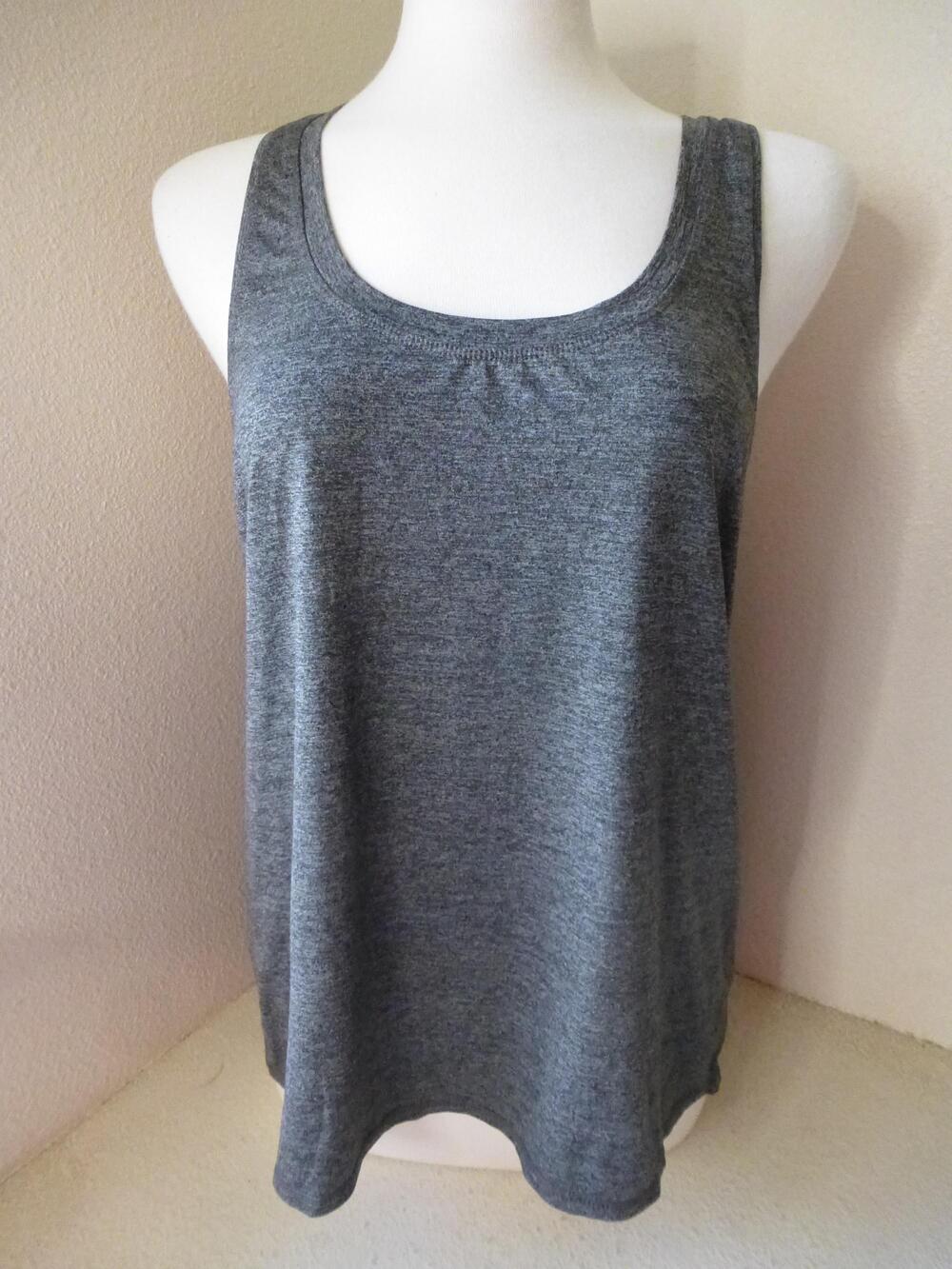 Quince Tank Top Womens XL Charcoal Flowknit Breeze Racerback Athletic Gym